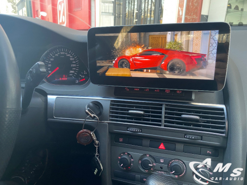 Audi A6 4f 2006 pantalla 10,25" android, carplay, camara, fibra optica