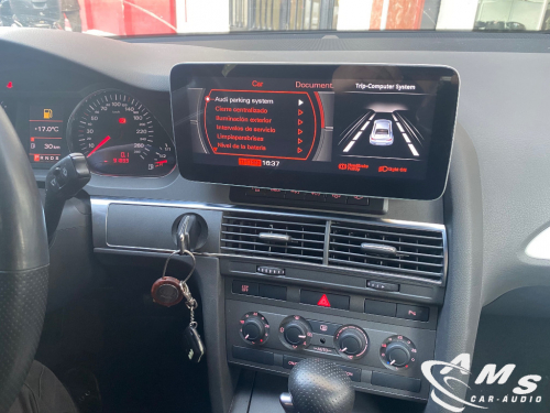 Audi A6 4f 2006 pantalla 10,25" android, carplay, camara, fibra optica