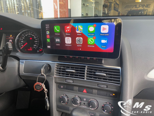 Audi A6 4f 2006 pantalla 10,25" android, carplay, camara, fibra optica