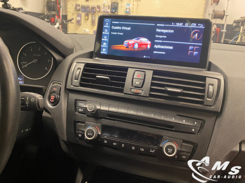 BMW 1 F20 2013 Pantalla 10,25" Android, carplay, gps, usb, wifi, bluetooth, cámara