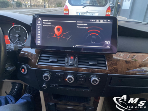 BMW 5 E60 Touring CCC 2010 Pantalla 12,3" IPS Alta definición, Android auto/Carplay, usb, wifi, gps, google maps, cámara