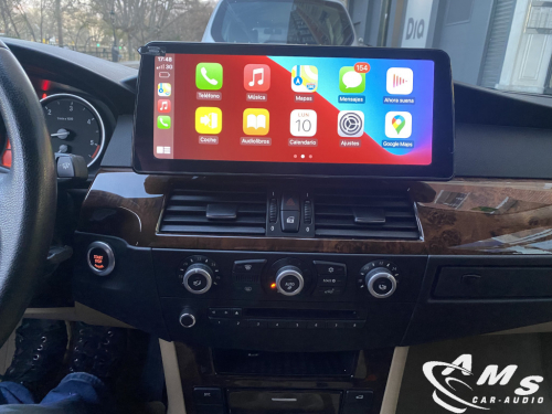 BMW 5 E60 Touring CCC 2010 Pantalla 12,3" IPS Alta definición, Android auto/Carplay, usb, wifi, gps, google maps, cámara