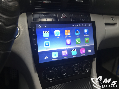 Mercedes C Sport Coupe 2005 pantalla 10" android, carplay, gps