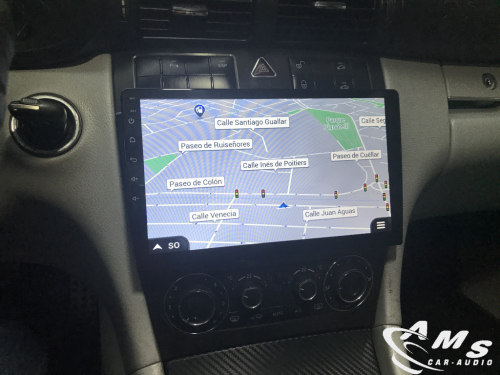 Mercedes C Sport Coupe 2005 pantalla 10" android, carplay, gps