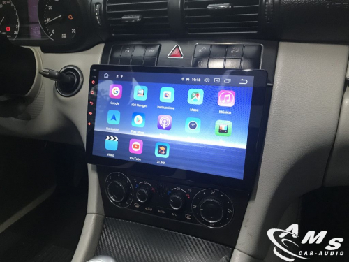 Mercedes C Sport Coupe 2005 pantalla 10" android, carplay, gps