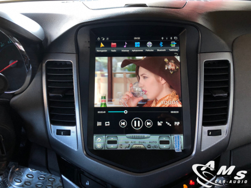 Chevrolet Cruze 2010 Pantalla 10,4" tipo Tesla, Android/carplay, usb, wifi, cámara, gps