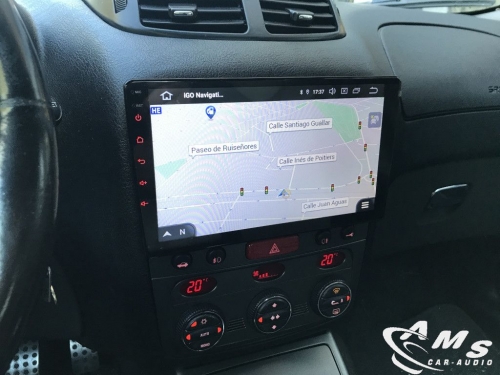 Transformación realizada en Alfa GT del año 2007, sobre el hueco de 1 Din se adapta una pantalla de 9” táctil con sistema operativo Android, se le añade cámara de visión trasera, sistema Apple Carplay y Android Auto, lector de usb, navegación integrada y cámara de grabación delantera.