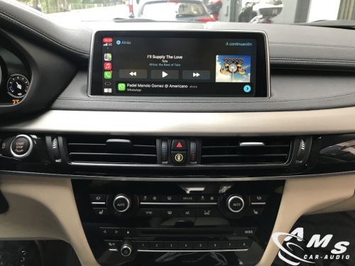 BMW X6 2016 Interfase Carplay/Android auto, cámara delantera y trasera