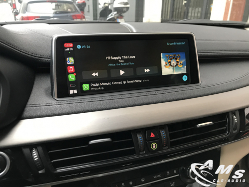 BMW X6 2016 Interfase Carplay/Android auto, cámara delantera y trasera